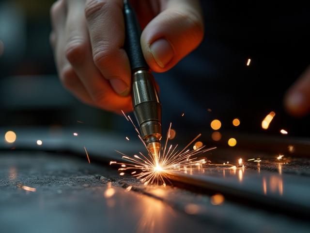 복잡한 맞춤형 금속 부품을 정밀하게 제작하는 모습